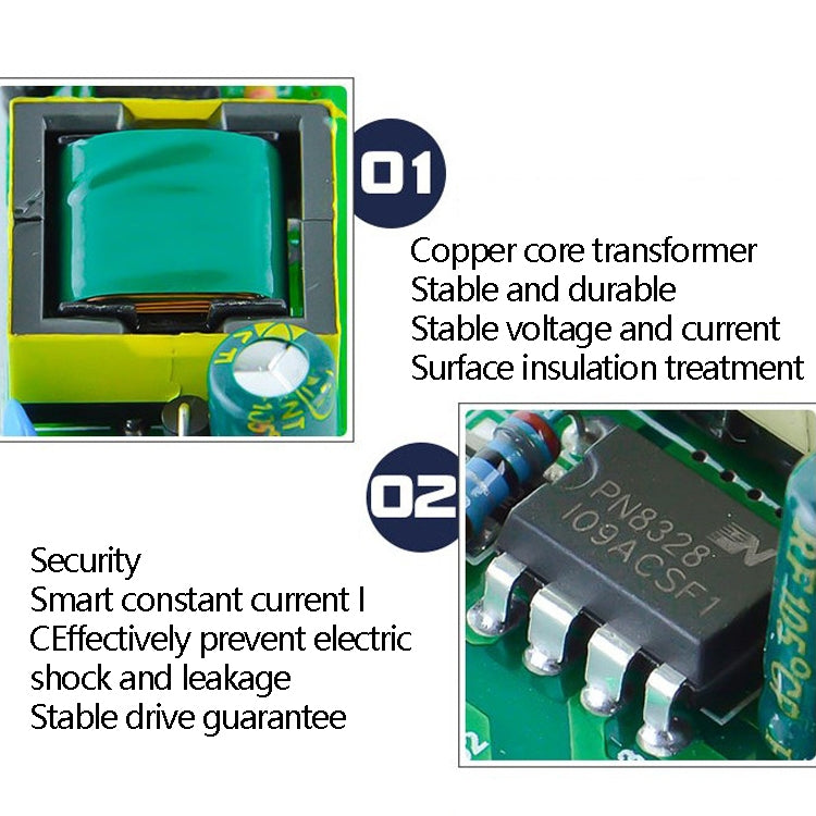 Two-Color Isolation Drive Power Supply 85-265V Wide Pressure Bulb / Downlight / Ceiling Light Drive Power Supply My Store