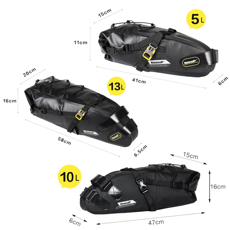 Rhinowalk RK19511 Full Waterproof Bicycle Saddle Tail Bag Big Capacity Road Bike Bag