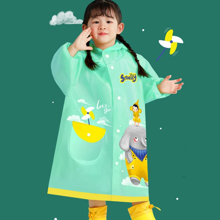 Smally Cartoon Children Raincoat EVA Waterproof Student Split Poncho