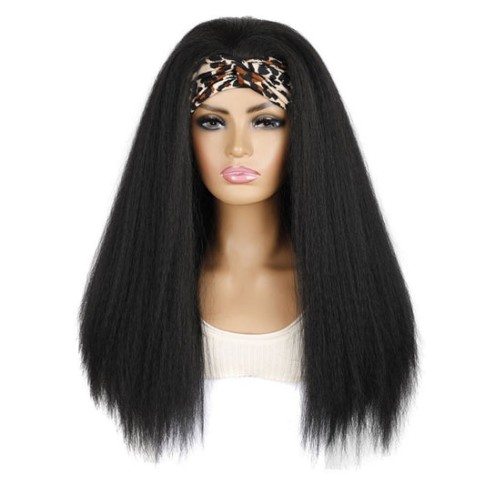 Turban Headband Corn Beard Long Hair Wig Headgear