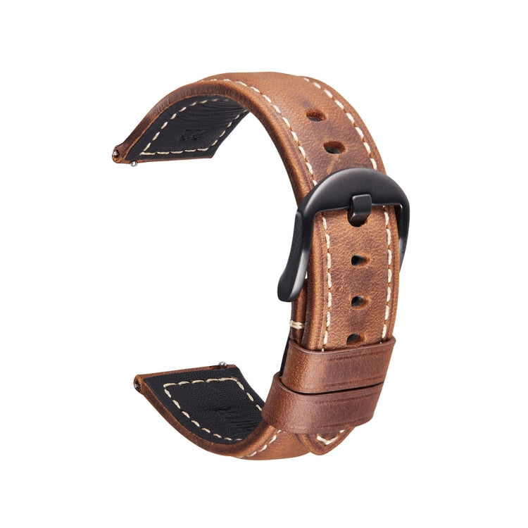 Smart Quick Release Watch Strap Crazy Horse Leather Retro Strap For Samsung Huawei,Size: