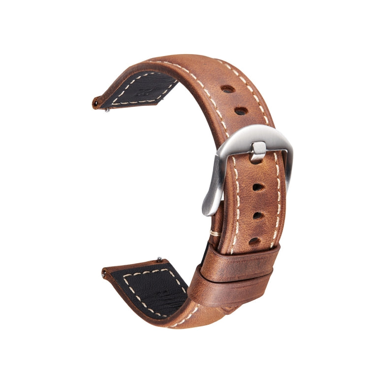 Smart Quick Release Watch Strap Crazy Horse Leather Retro Strap For Samsung Huawei,Size: