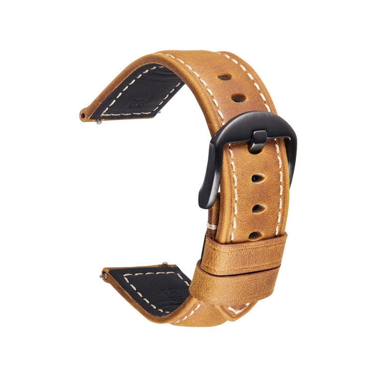 Smart Quick Release Watch Strap Crazy Horse Leather Retro Strap For Samsung Huawei,Size: