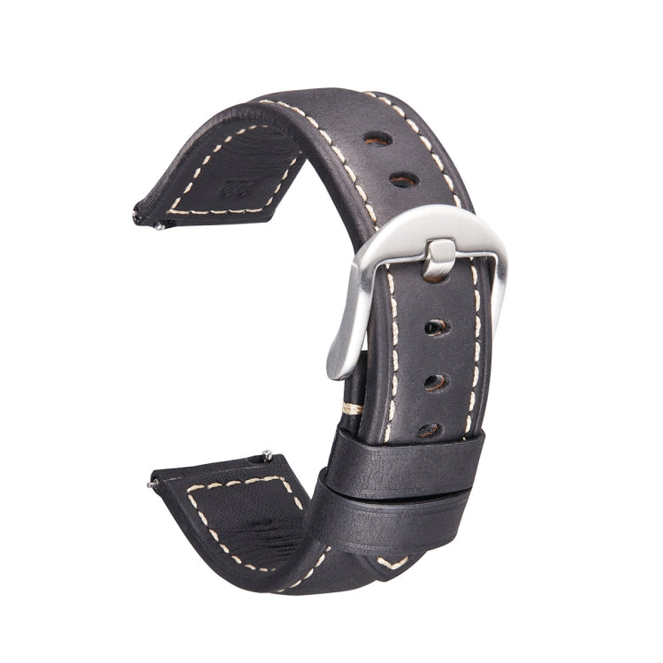 Smart Quick Release Watch Strap Crazy Horse Leather Retro Strap For Samsung Huawei,Size: