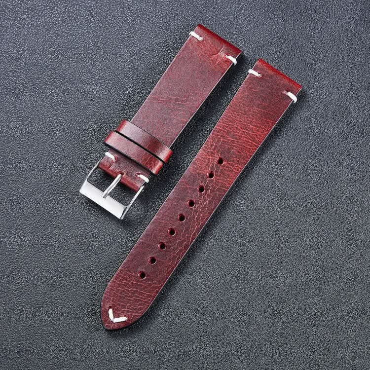 HB001 Color-Changing  Retro Oil Wax Leather Ultra-Thin Universal Watch Strap