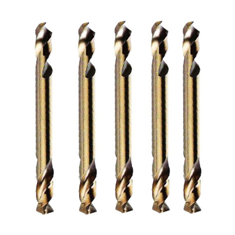 5pcs M35 Cobalt-Containing Twist Drill Bit High-Speed Steel Double Head Metal Steel Plate Expansion Hole Drill, Model: Double Head 3.0mm My Store