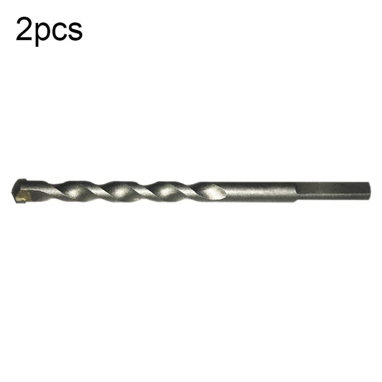 2pcs Hand Electric Drill Shock Drill Wall Mix Soil Cement Wall Construction Drill Bit, Model: 3x66mm Round Handle-Reluova