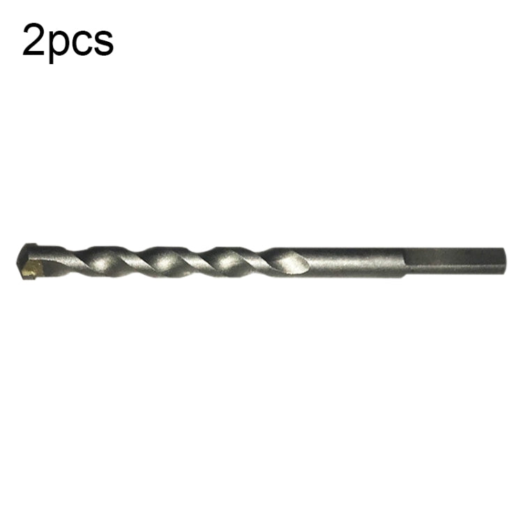 2pcs Hand Electric Drill Shock Drill Wall Mix Soil Cement Wall Construction Drill Bit, Model: 3x66mm Round Handle