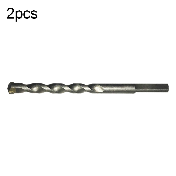 2pcs Hand Electric Drill Shock Drill Wall Mix Soil Cement Wall Construction Drill Bit, Model: 3x66mm Round Handle-Reluova