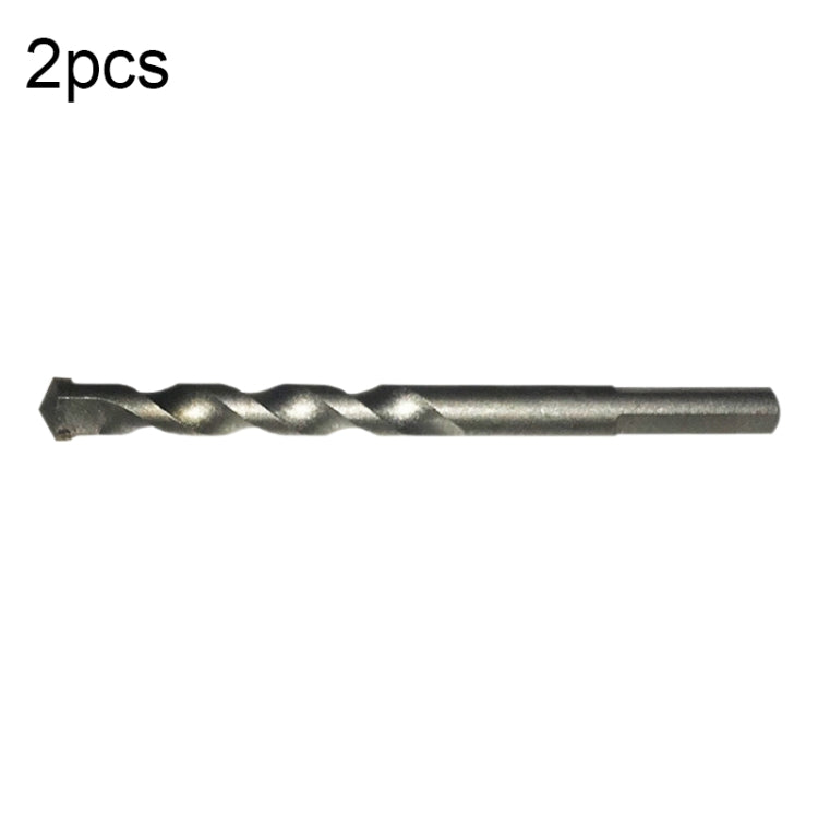 2pcs Hand Electric Drill Shock Drill Wall Mix Soil Cement Wall Construction Drill Bit, Model: 3x66mm Round Handle-Reluova