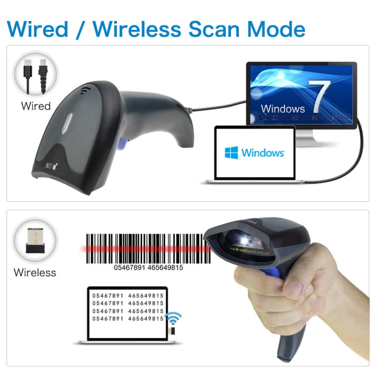 NETUM High-Precision Barcode QR Code Scanner, Model: Wireless Reluova