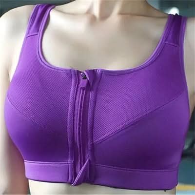 7 Color Fitness Yoga Push Up Sports Bra Women Gym Running Padded Tank Top Athletic Vest Underwear Shockproof Zipper Sports Bra