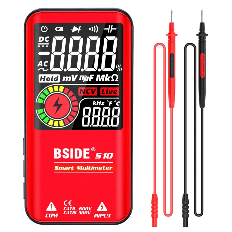 BSIDE Digital Multimeter 9999 Counts LCD Color Display DC AC Voltage Capacitance Diode Meter