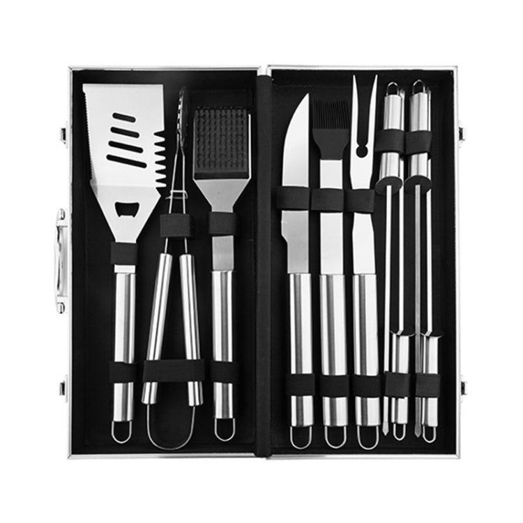 Barbecue Combination Tool Set Aluminum Box Stainless Steel Grill Set Reluova