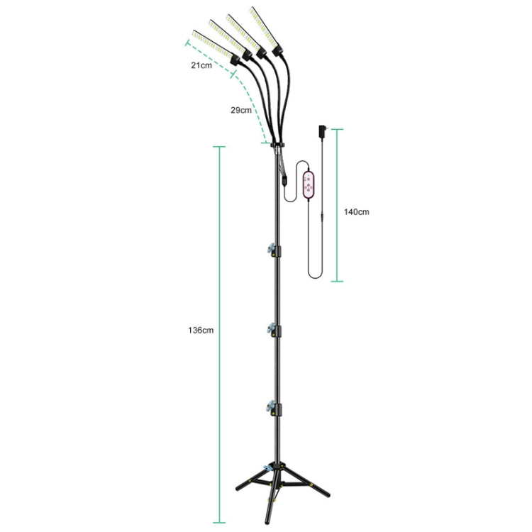 LED Growth Lamp Full-Spectrum Floor Tripod Plant Lamp Indoor Breeding Folding Filling Light, Specification: My Store