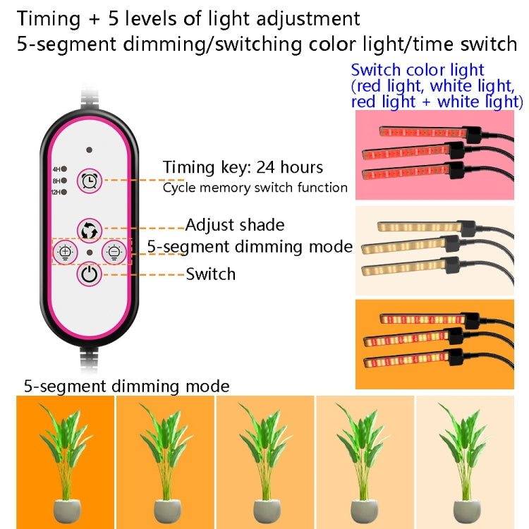 LED Growth Lamp Full-Spectrum Floor Tripod Plant Lamp Indoor Breeding Folding Filling Light, Specification: My Store