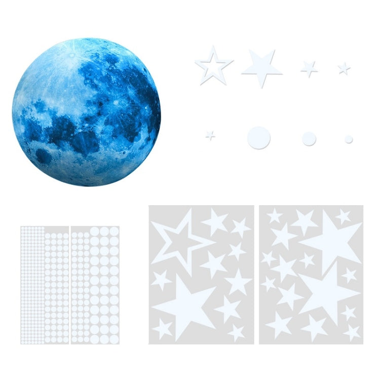 AFG3303 Home Decoration Luminous Stars Moon PVC Stickers, Specification: 435PCS+30cm Moon (Pink) My Store