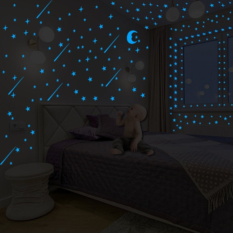 AFG3269 Luminous Star Moon Meteor Combination Wall Sticker Home Decoration Wall Sticker My Store