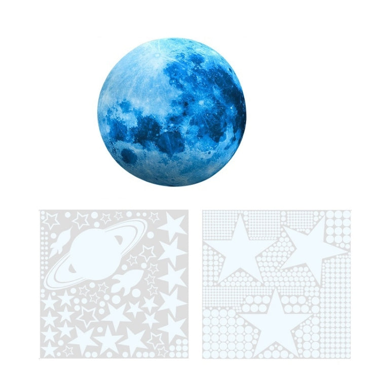 AFG3387 Moon Star Spaceship Luminous Wall Sticker, Specification: 930PCS Blue My Store