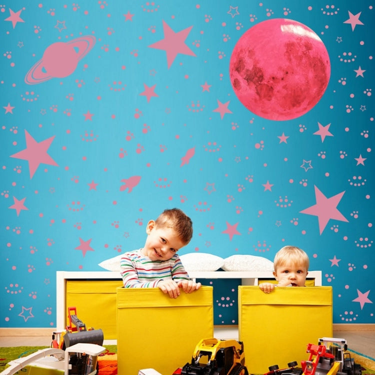 AFG3387 Moon Star Spaceship Luminous Wall Sticker, Specification: 930PCS Blue My Store