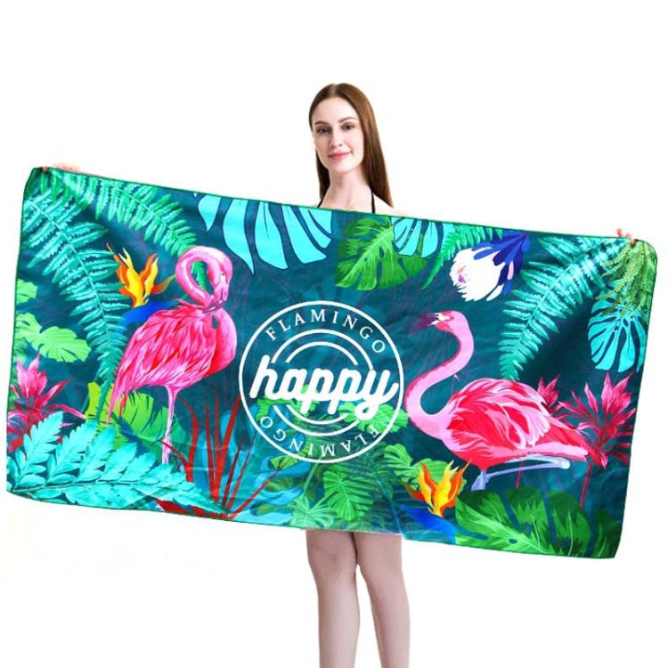 Sports Fitness Swimming Bath Towel Printed Double-Sided Velvet Absorbent Quick-Drying Beach Towel, Size: Reluova