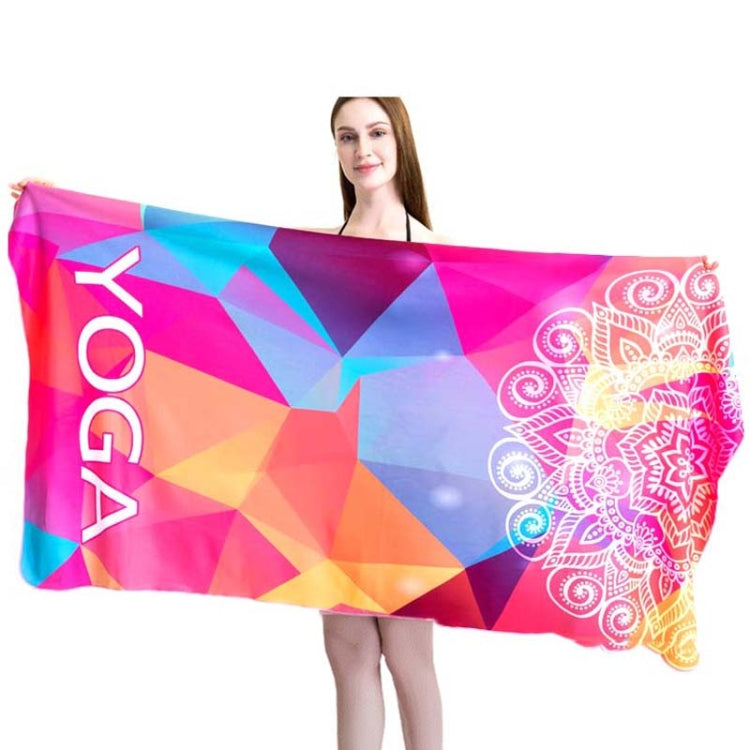 Sports Fitness Swimming Bath Towel Printed Double-Sided Velvet Absorbent Quick-Drying Beach Towel, Size: Reluova