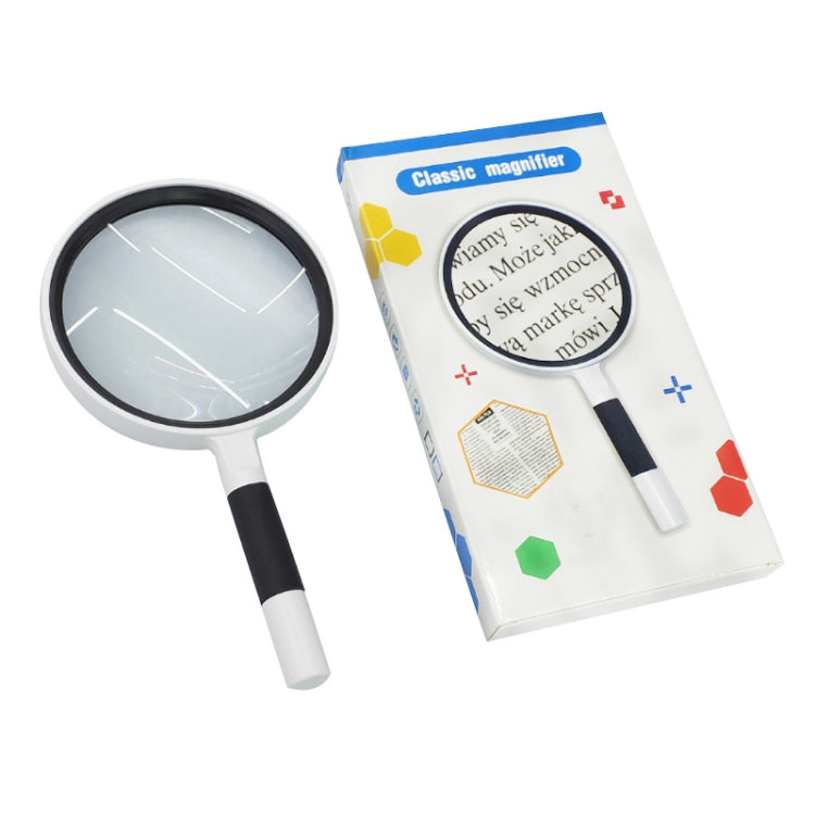 Hand-Held Reading Magnifier Glass Lens Anti-Skid Handle Old Man Reading Repair Identification Magnifying Glass Reluova