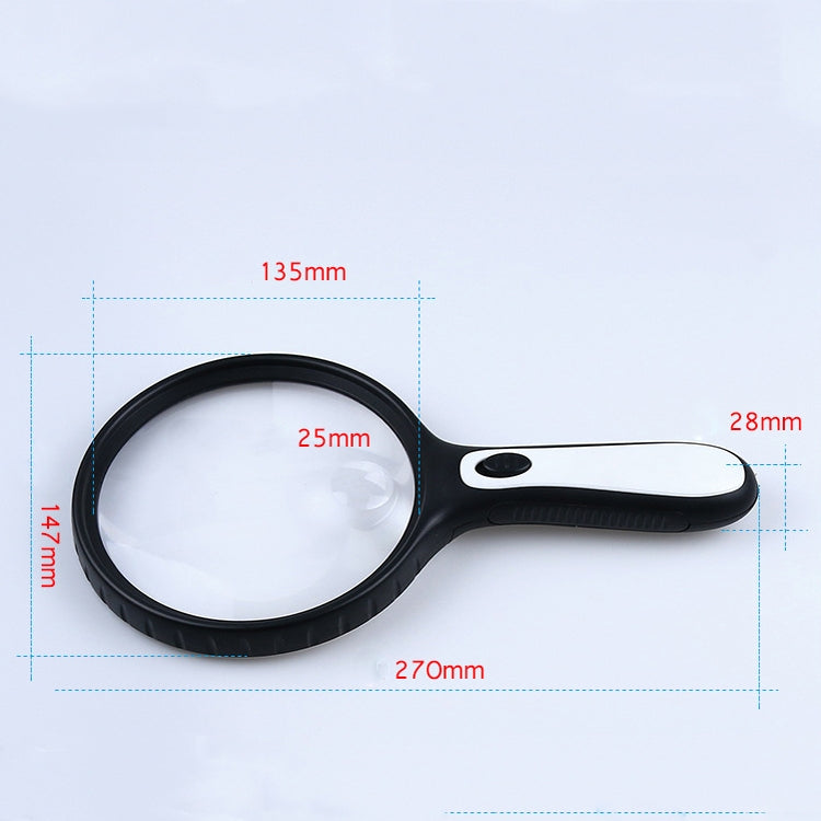 XT-4986E Handheld With Light Magnifier 10 Times Acrylic Lens Portable Magnifying Glass My Store