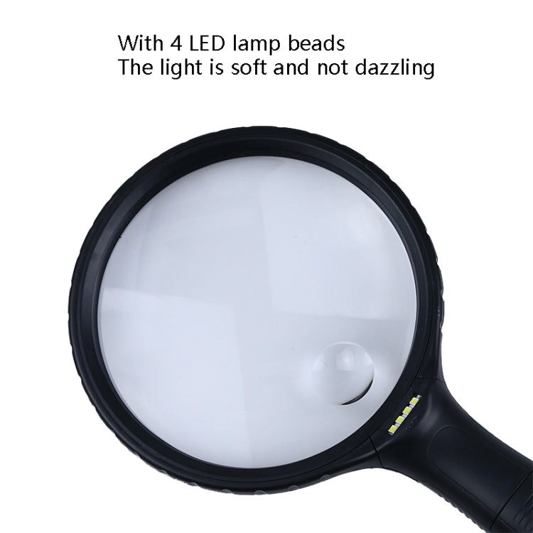 XT-4986E Handheld With Light Magnifier 10 Times Acrylic Lens Portable Magnifying Glass