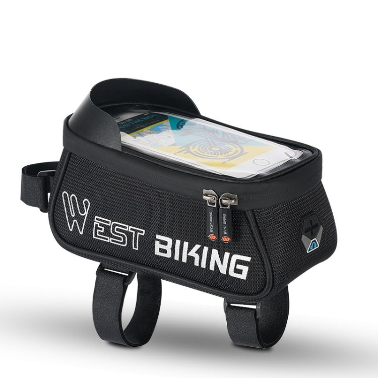 WEST BIKING West 6.9 Inches Rider Bike Reflective Mobile Phone Touch Screen Front Bag Mountain Bike Front Beam Upper Tube Bag Reluova