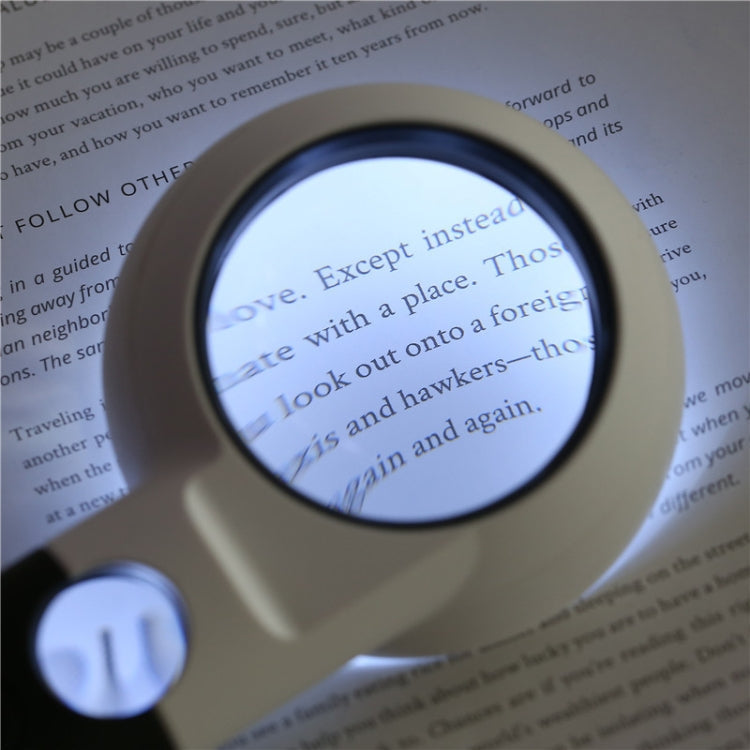 CH55-8L Hand-Held With LED Lamp Magnifier Double Lens 7 Times / 20 Times Portable Magnifying Glass My Store