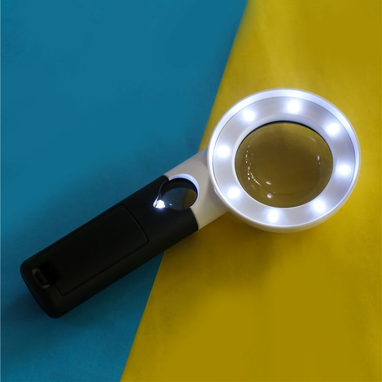 CH55-8L Hand-Held With LED Lamp Magnifier Double Lens 7 Times / 20 Times Portable Magnifying Glass My Store