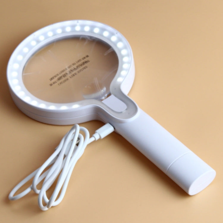 XT-8013 With 29 LED Lights 3 Gelling Touch Switch Magnifier 2 Times / 13 Times Hand-Held Magnifying Glass