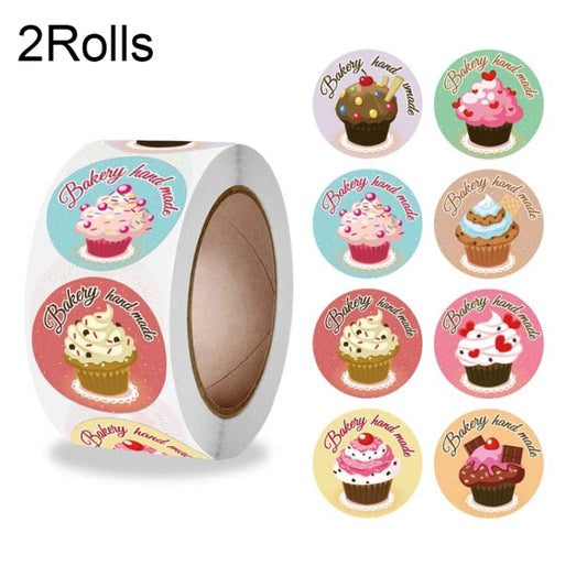 2 Rolls K-86 Cake Baking Handmade Thank You Label Gift Decoration Sealing Sticker-Reluova