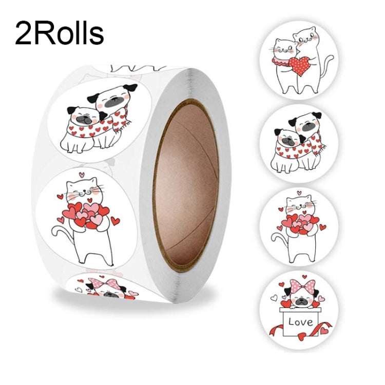 2 Rolls K-92 Animal Seal Sticker Gift Decoration Label