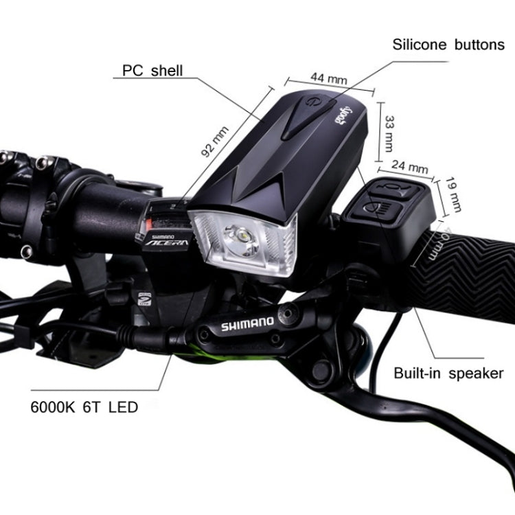 GOOFY DT-6105 Bicycle Horn Light Mountain Bike Front Light Warning Light Specification: Reluova