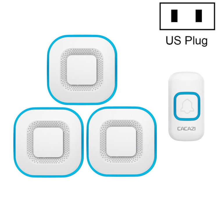 CACAZI V028F 1 For 3 Wireless Music Doorbell without Battery Reluova