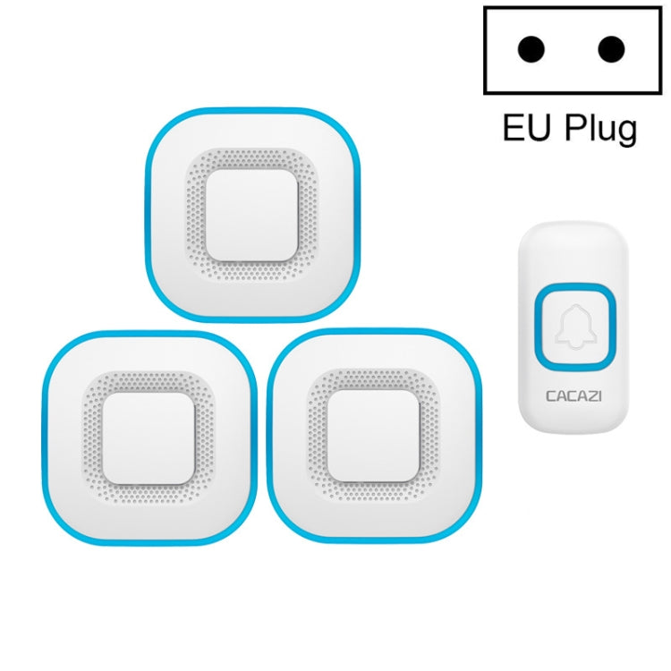 CACAZI V028F 1 For 3 Wireless Music Doorbell without Battery Reluova