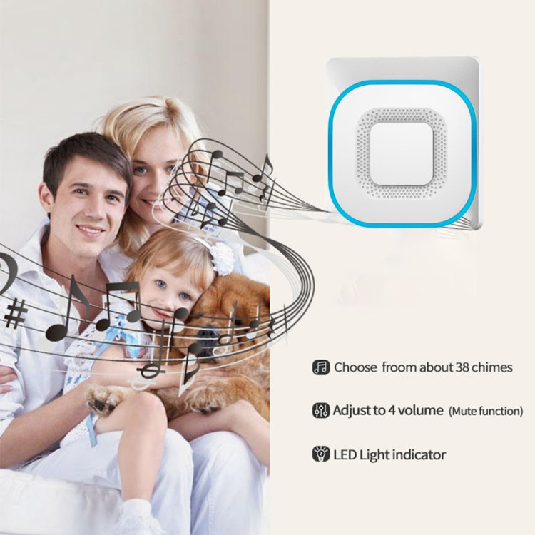 CACAZI V028F 1 For 3 Wireless Music Doorbell without Battery Reluova