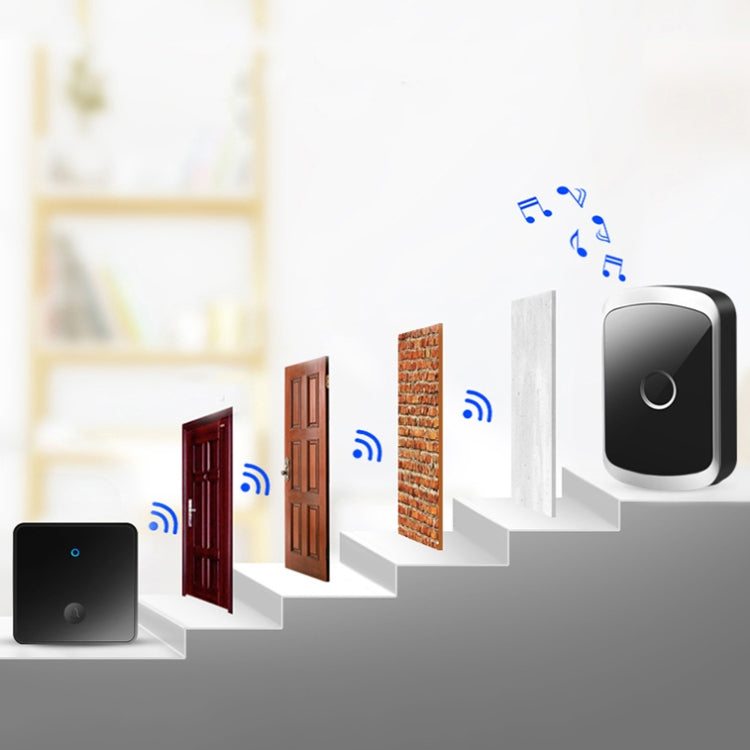 CACAZI FA50 1 For 1 Push-button Self-generating Wireless Doorbell