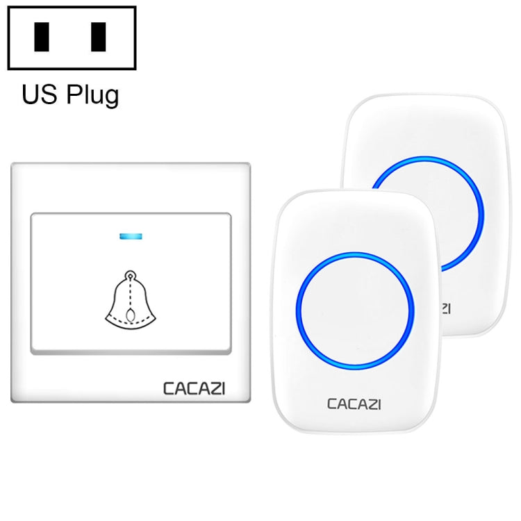 CACAZI H10 1 For 2 Home Wireless Music Doorbell without Battery