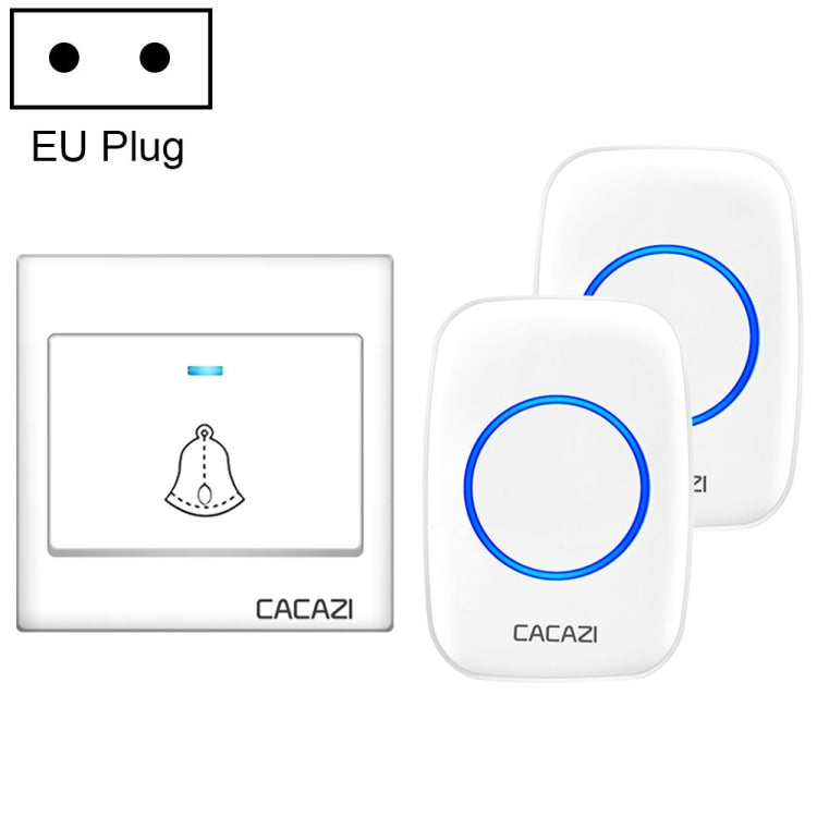 CACAZI H10 1 For 2 Home Wireless Music Doorbell without Battery