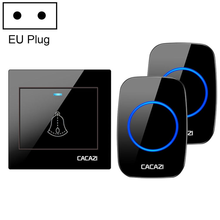 CACAZI H10 1 For 2 Home Wireless Music Doorbell without Battery