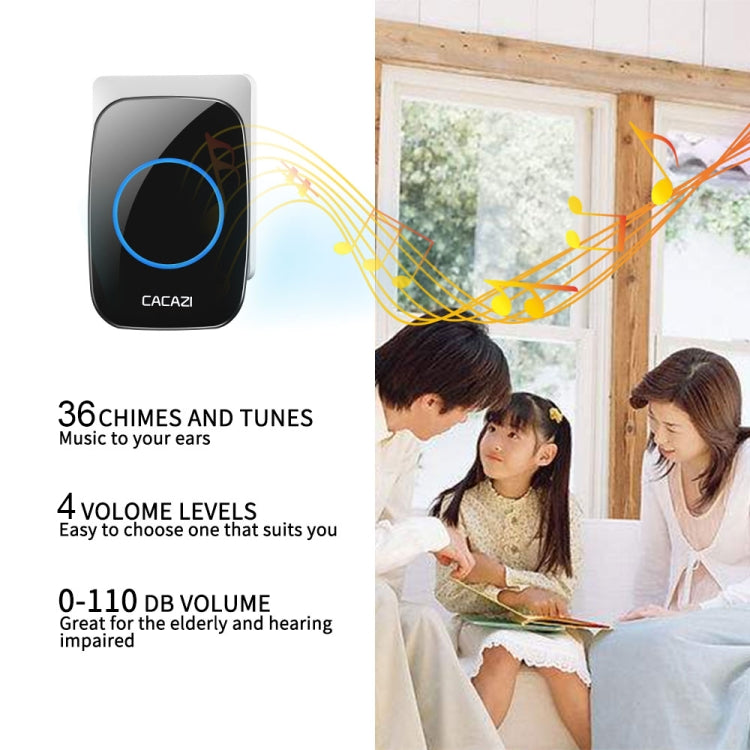 CACAZI H10 1 For 1 Wireless Smart Doorbell without Battery Reluova