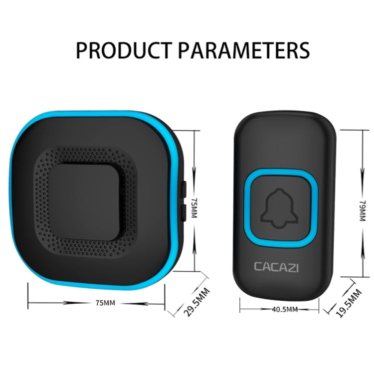 CACAZI V028F Wireless Music Doorbell without Battery Reluova