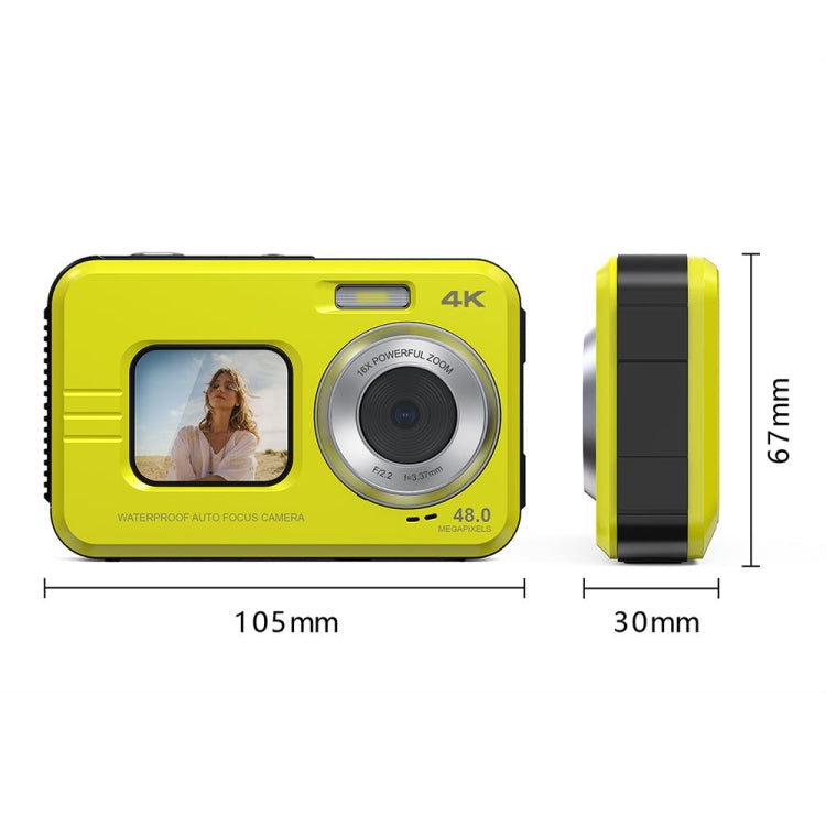 WDC901 3.5m Waterproof 48MP HD Dual Screen Outdoor Sports Digital Camera - Reluova