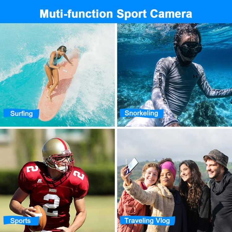 WDC901 3.5m Waterproof 48MP HD Dual Screen Outdoor Sports Digital Camera - Reluova