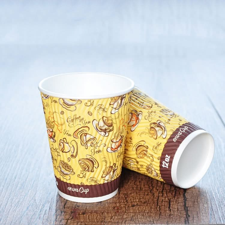 Thickened kraft Paper Corrugated Coffee Cup Reluova