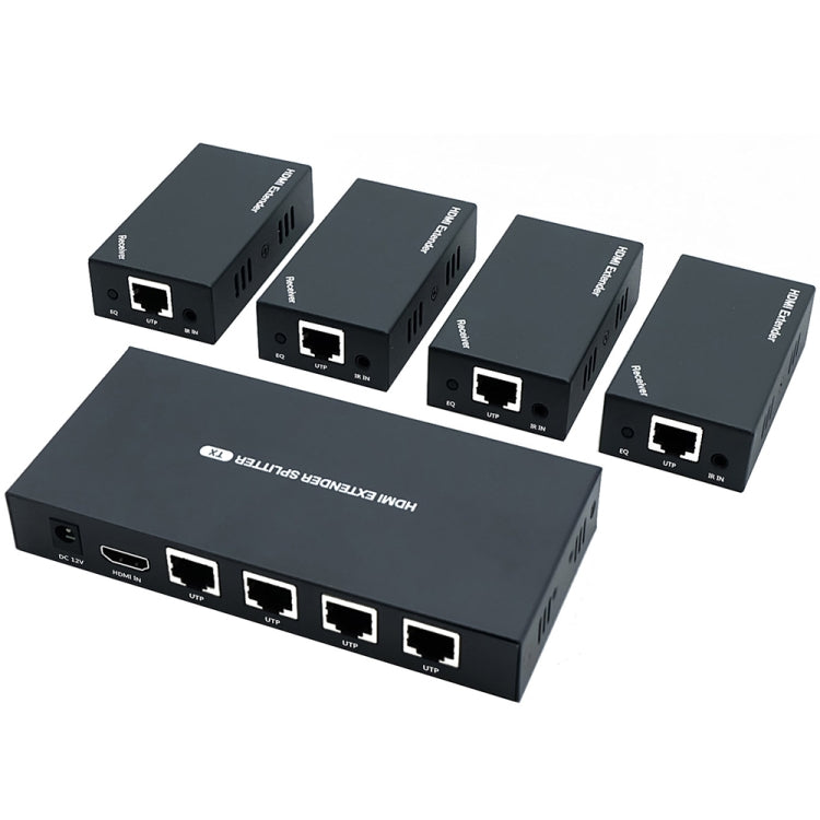 60m 1x4 HDMI Splitter POC Distribution Extender Supports 1080P@60Hz