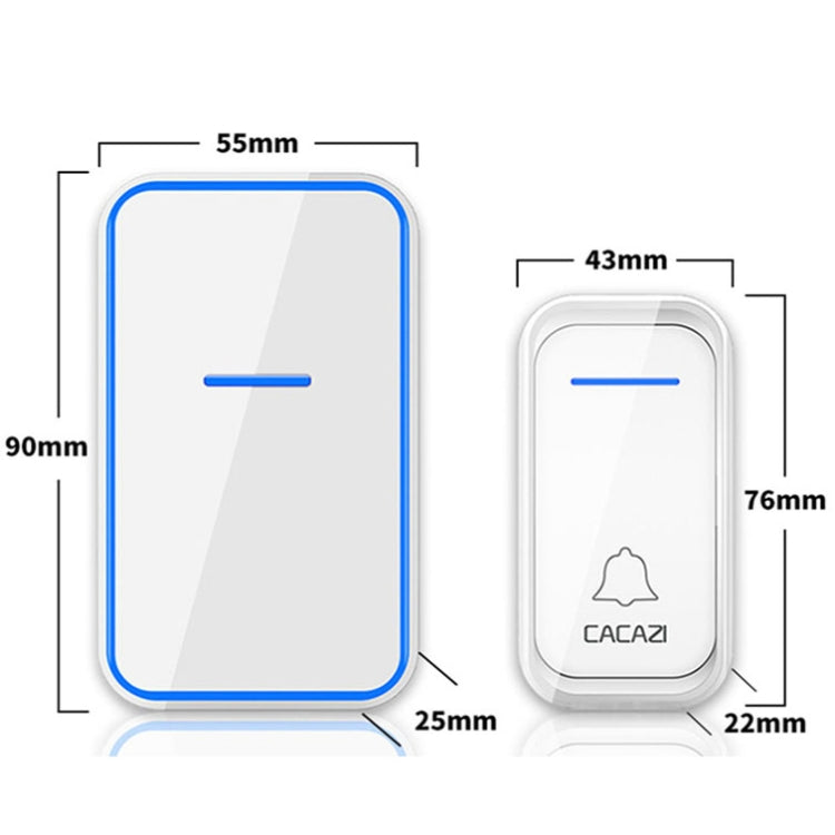 CACAZI Home Smart Digital Wireless Doorbell Remote Electronic Doorbell Elderly Pager Reluova